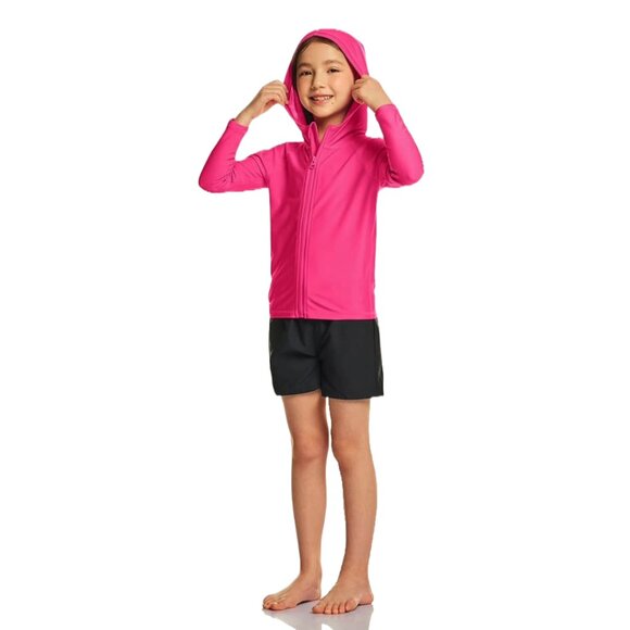 Girls' UPF 50+ Sun Protection Hoodie | Long Sleeves | Full Zip | Rashguard - Picture 13 of 13